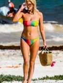 Ashley James in Bikini on the Beach in Zanzibar