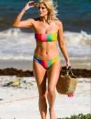 Ashley James in Bikini on the Beach in Zanzibar