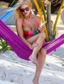 Ashley James in Bikini on the Beach in Zanzibar