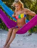 Ashley James in Bikini on the Beach in Zanzibar
