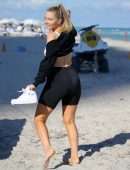 Camille Kostek on the Beach in Miami