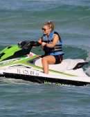 Camille Kostek on the Beach in Miami