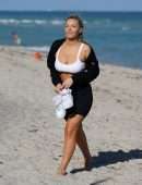 Camille Kostek on the Beach in Miami