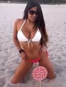Claudia Romani Booty for Thong Bikini Photoshoot in Miami Beach