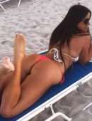 Claudia Romani Booty for Thong Bikini Photoshoot in Miami Beach