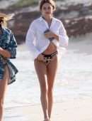 Delilah Belle Hamlin in Bikini at Beach in Tulum