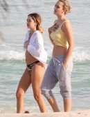 Delilah Belle Hamlin in Bikini at Beach in Tulum