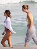 Delilah Belle Hamlin in Bikini at Beach in Tulum