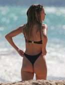 Delilah Belle Hamlin in Bikini on the Beach in Tulum