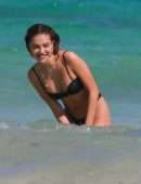 Delilah Belle Hamlin in Bikini on the Beach in Tulum