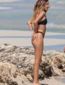 Delilah Belle Hamlin in Bikini on the Beach in Tulum