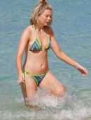 Georgia Toffolo, Queen of the Jungle in Bikini on a Barbados Beach