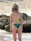 Georgia Toffolo, Queen of the Jungle in Bikini on a Barbados Beach