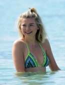 Georgia Toffolo, Queen of the Jungle in Bikini on a Barbados Beach