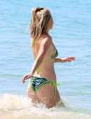 Georgia Toffolo, Queen of the Jungle in Bikini on a Barbados Beach