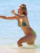 Georgia Toffolo, Queen of the Jungle in Bikini on a Barbados Beach