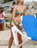 Georgia Toffolo, Queen of the Jungle in Bikini on a Barbados Beach