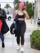 Iskra Lawrence Booty in Spandex, Out in Miami