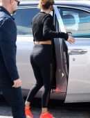 Jennifer Lopez Booty in Tights, Going to the Gym in Miami
