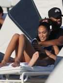 Joan Smalls in Bikini on the Beach in Miami
