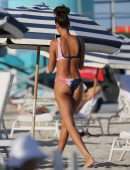 Joan Smalls in Bikini on the Beach in Miami