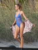 Josephine Skriver for Victoria’s Secret Photoshoot at Miami Beach