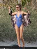 Josephine Skriver for Victoria’s Secret Photoshoot at Miami Beach