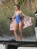 Josephine Skriver for Victoria’s Secret Photoshoot at Miami Beach