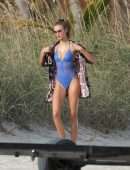 Josephine Skriver for Victoria’s Secret Photoshoot at Miami Beach