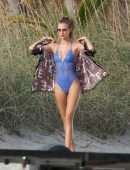 Josephine Skriver for Victoria’s Secret Photoshoot at Miami Beach