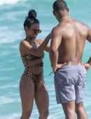 Karrueche Tran in Bikini on the Beach in Miami