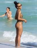 Karrueche Tran in Bikini on the Beach in Miami