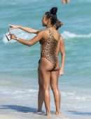 Karrueche Tran in Bikini on the Beach in Miami