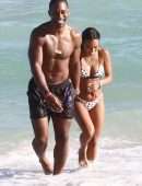 Karrueche Tran Booty in Bikini at Beach in Miami