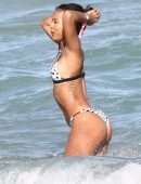 Karrueche Tran Booty in Bikini at Beach in Miami