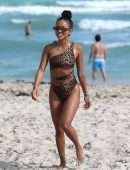 Karrueche Tran in Bikini on the Beach in Miami