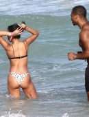 Karrueche Tran Booty in Bikini at Beach in Miami