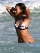 Karrueche Tran Booty in Bikini at Beach in Miami