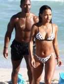 Karrueche Tran Booty in Bikini at Beach in Miami