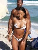 Karrueche Tran Booty in Bikini at Beach in Miami