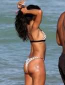 Karrueche Tran Booty in Bikini at Beach in Miami