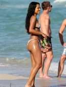 Karrueche Tran Booty in Bikini at Beach in Miami