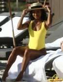 Karrueche Tran in Swimsuit at Beach on Vacation in Miami