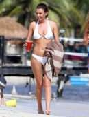 Kendall Rae Knight in White Bikini on the Beach in Tulum