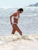 Kendall Rae Knight in White Bikini on the Beach in Tulum