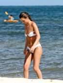 Kendall Rae Knight in White Bikini on the Beach in Tulum