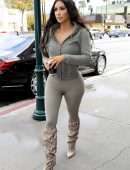 Kim Kardashian in Tights Out in Sherman Oaks