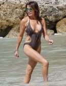 Lizzie Cundy in Bikini on the Beach on Vacation in Barbados