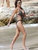 Lizzie Cundy in Bikini on the Beach on Vacation in Barbados