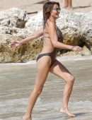 Lizzie Cundy in Bikini on the Beach on Vacation in Barbados